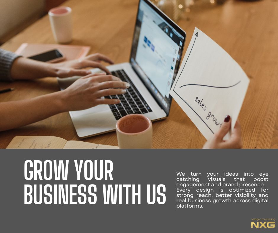 Professionals reviewing a sales growth chart and laptop, representing digital marketing strategy and business growth in Fujairah.